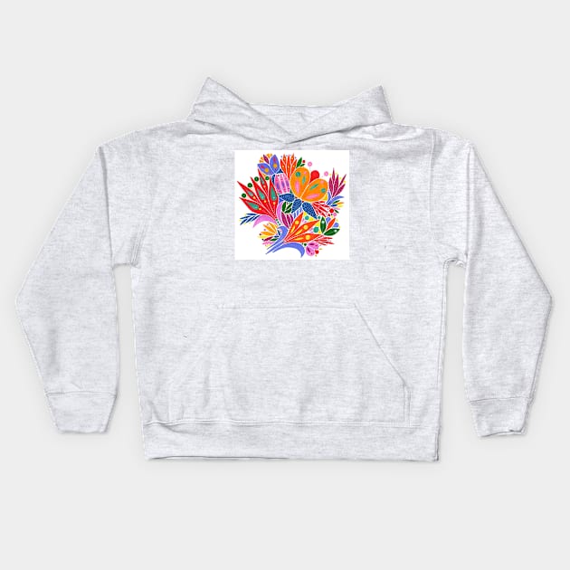 Bouquet of flowers Kids Hoodie by oshupatterns